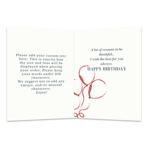 Personalized Happy Birthday Card Custom Your Photo Image Upload Your Text Greeting Card