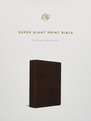 Personalized Custom Text Name ESV Super Giant Print Bible TruTone Burgundy English Standard Version