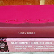 Load image into Gallery viewer, Personalized NKJV Compact Ultrathin Bible for Teens Fuchsia LeatherTouch
