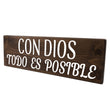 Load image into Gallery viewer, Con Dios Todo Es Posible Wood Decor
