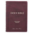 Load image into Gallery viewer, Personalized KJV Thinline Bible Large Print Faux Leather Burgundy with Thumb Index
