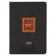 Load image into Gallery viewer, Personalized Journal Custom Text Your Name Best Dad Ever Brown Faux Leather Classic Journal - Psalm 28:7
