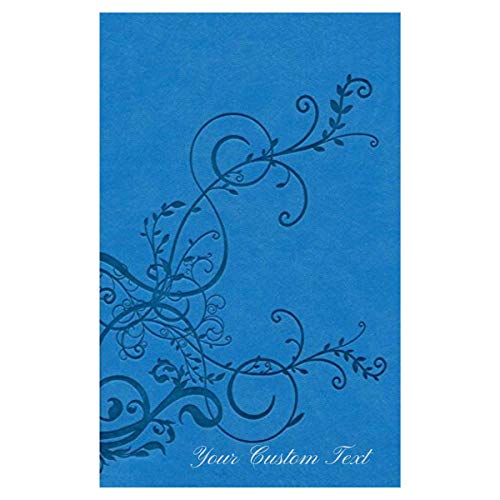 Personalized Bible Custom Text Your Name ESV Student Study Bible TruTone Ivy Design Sky Blue