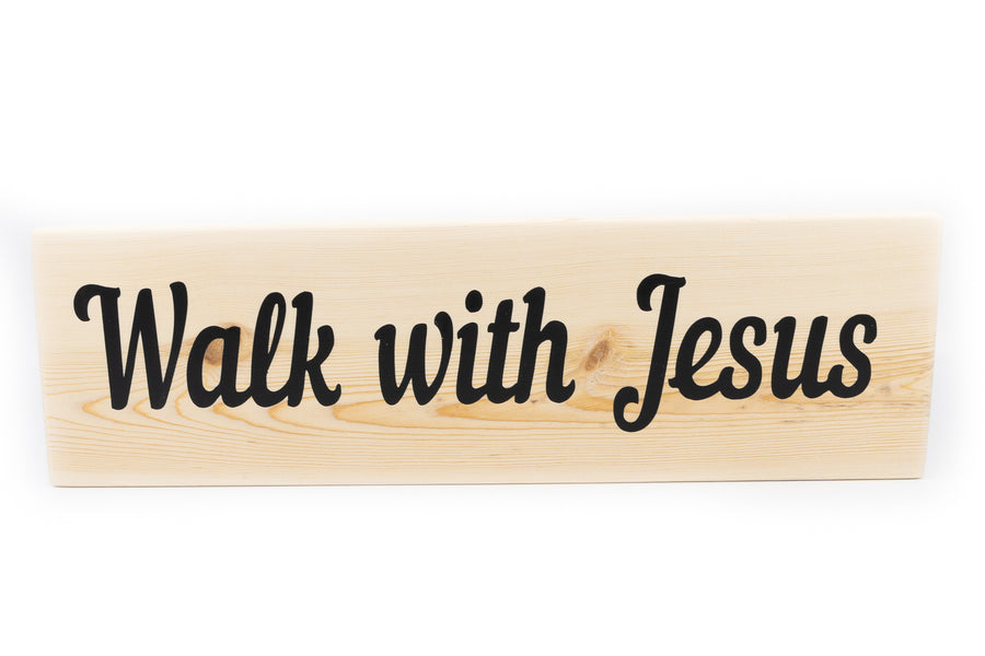 Walk With Jesus Key Holder Wood Decor