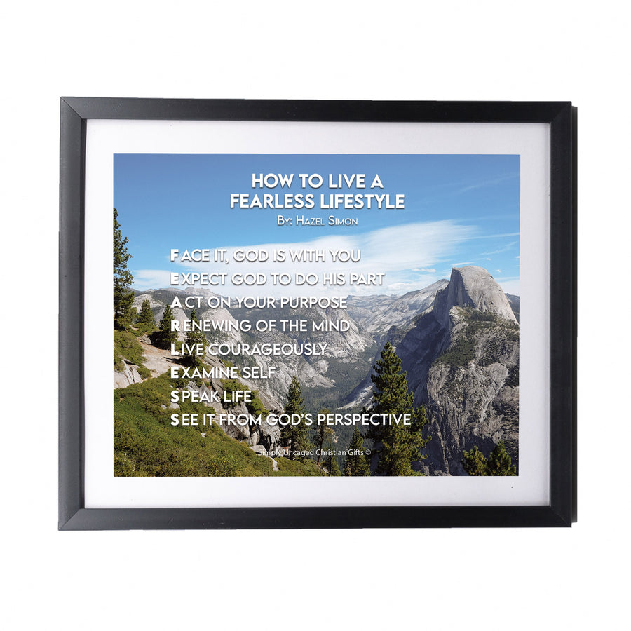 How To Live A Fearless Lifestyle Personalized Photo Poem