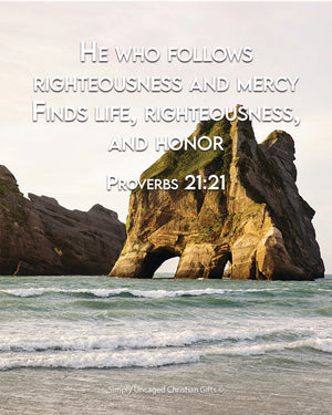 Proverbs 21:21 Personalized Photo Verse