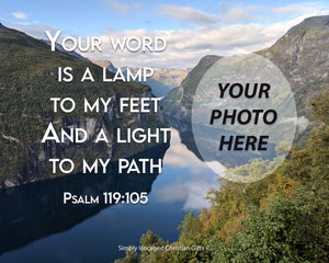 Psalm 119:105 Personalized Photo Verse