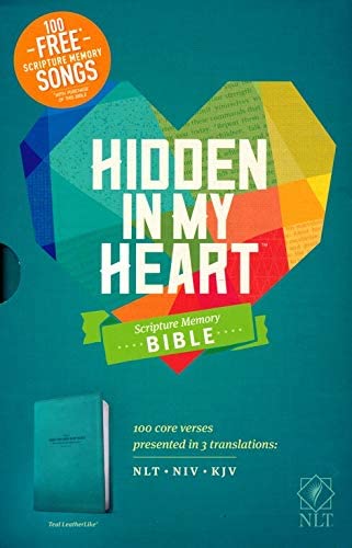 Personalized NLT Hidden in My Heart Scripture Memory Bible Soft Imitation Leather Teal