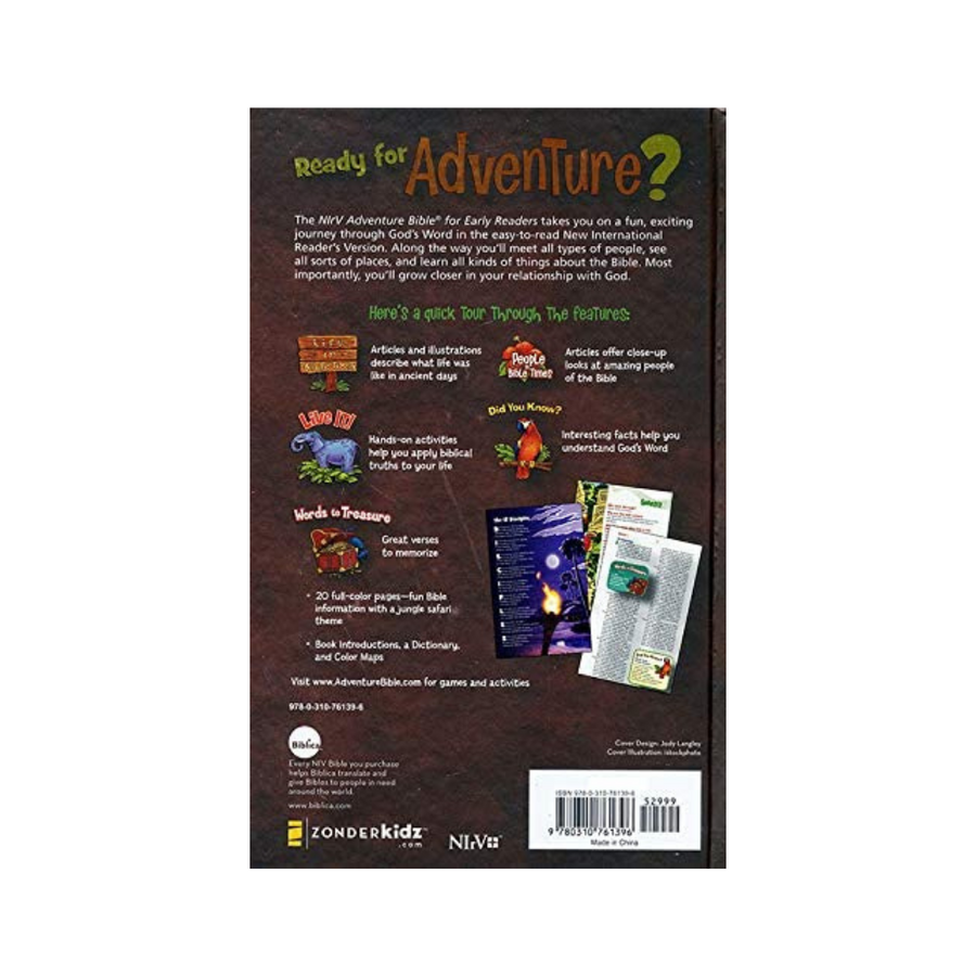 Personalized NIrV Adventure Bible for Kids Hardcover