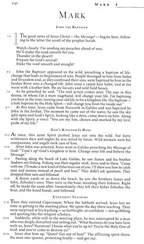 Personalized The Message Compact Bible Tan Leather-Look