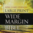 Load image into Gallery viewer, Personalized KJV Large Print Wide Margin Bible Bonded Leather Black
