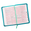 Load image into Gallery viewer, Personalized KJV Zippered Deluxe Gift Bible Thumb Index Faux Leather Turquoise
