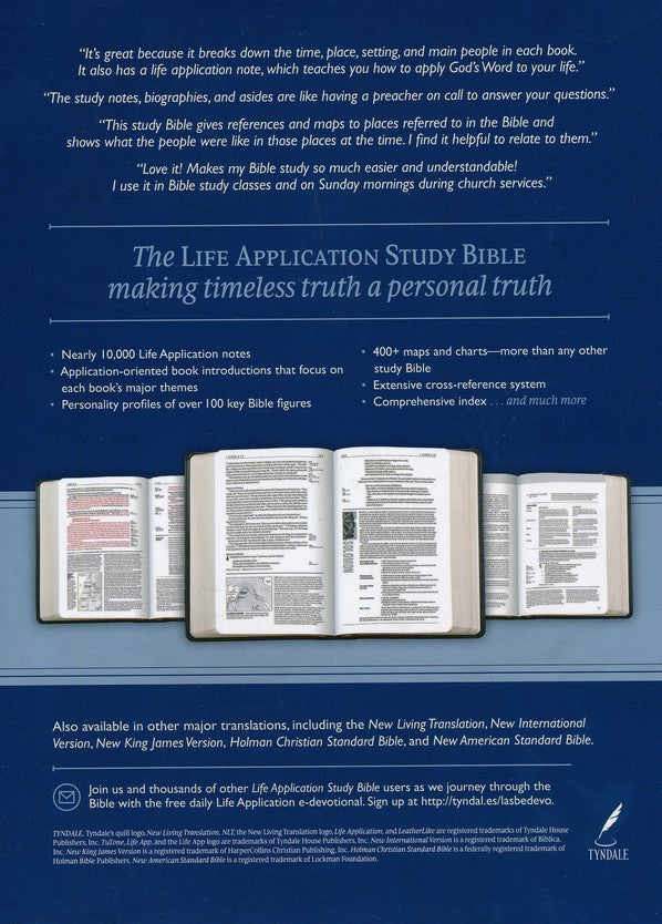 Personalized KJV Life Application Study Bible Lrg. Print Leather