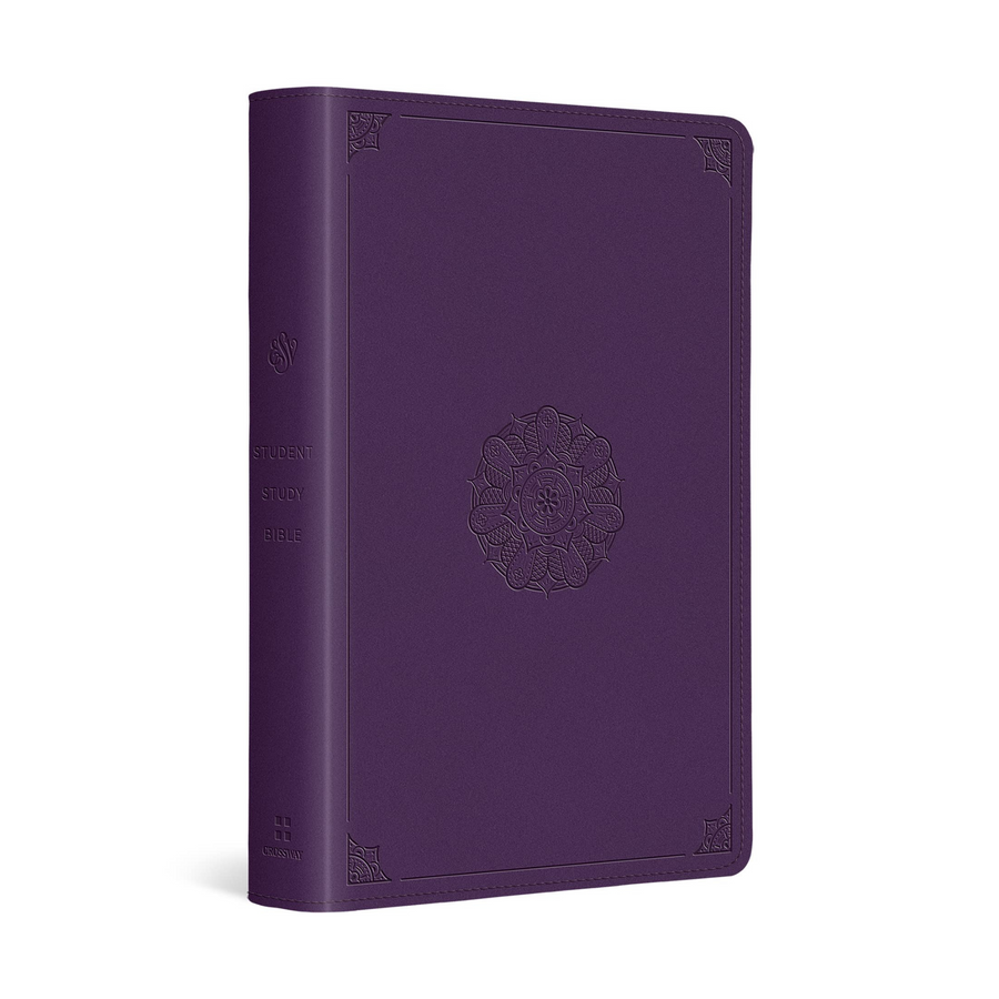 Personalized ESV Student Study Bible TruTone Lavender Emblem Design English Standard Version