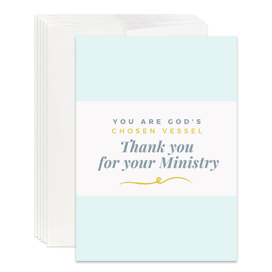 Ministry Thank You Appreciation Card for Pastor, Minister, Church