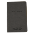 Load image into Gallery viewer, Personalized Custom Text Your Name KJV Deluxe Gift Bible Comfort Print Black Leathersoft
