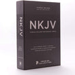 Load image into Gallery viewer, Personalized NKJV Single-Column Reference Bible Premium Black Leather Comfort Print
