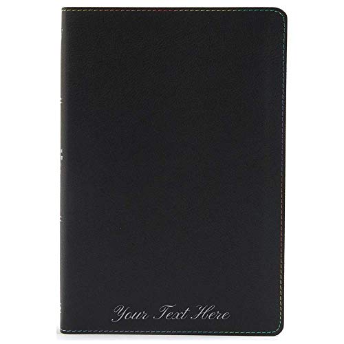 Personalized KJV Rainbow Study Bible Black LeatherTouch