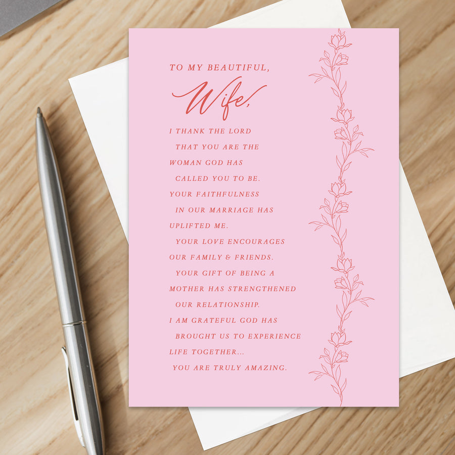 Christian Mother's Day Card for Wife