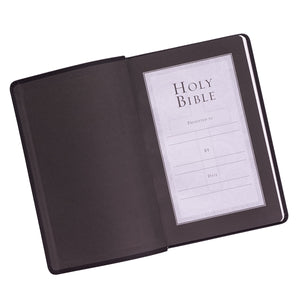 Personalized Custom Text Your Name KJV Gift and Award Bible Lux Leather Black King James Version Custom Made Gift for Celebrations Holidays