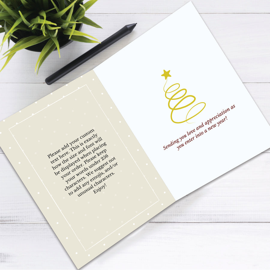 Personalized Holiday Christmas Card Custom Your Photo Image Upload Your Text Greeting Card