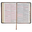 Load image into Gallery viewer, Personalized KJV Holy Bible Thinline Large Print Brown and Caramel Premium Full Grain Leather
