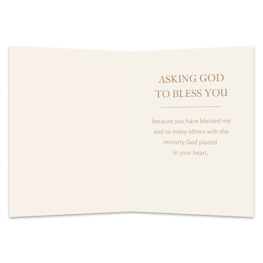 Ministry Appreciation Card for Pastor, Minister, Church Staff, Volunteers, Ministry Appreciation Gift Card for Ministers