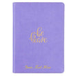 Load image into Gallery viewer, Personalized Custom Text Your Name Be Brave Handy-Sized Faux Leather Journal Lavender
