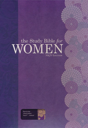 Personalized NKJV The Study Bible for Women LeatherTouch Indexed Plum & Lilac