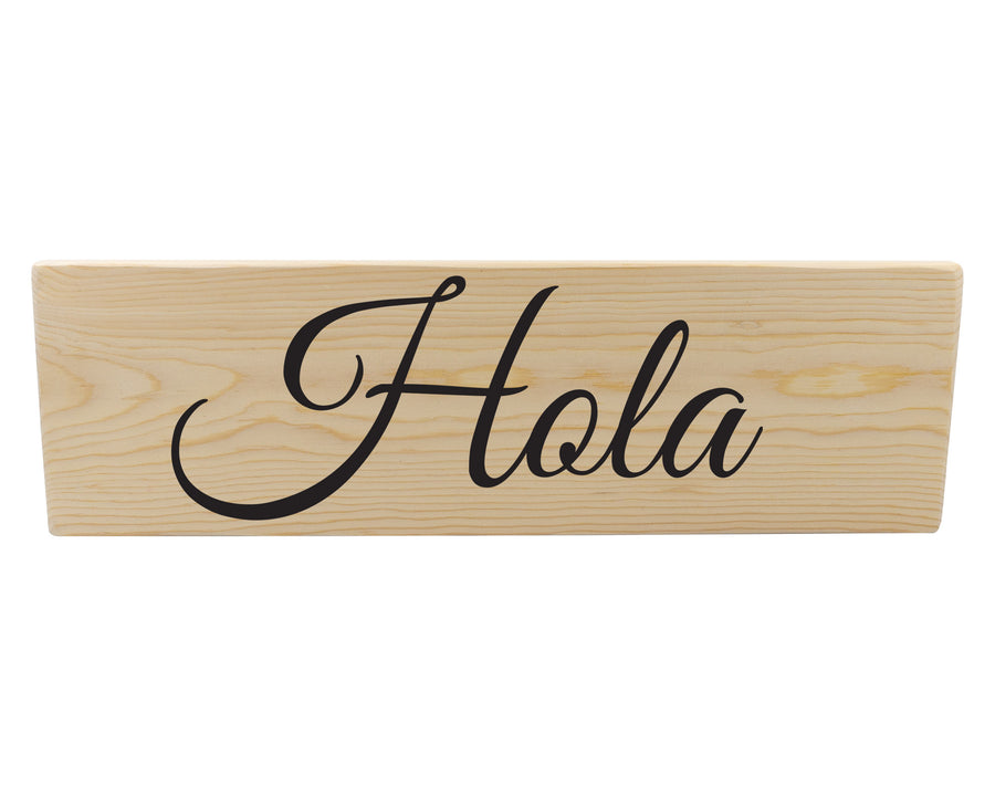 Hola Spanish Wood Decor