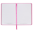 Load image into Gallery viewer, Personalized Journal With God Pink Wreath Faux Leather Matthew 19:26
