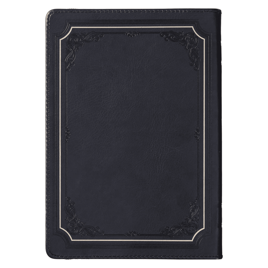 Personalized Journal Custom Text Your Name Be Strong and Courageous Black Classic Journal with Zippered Closure - Joshua 1:9