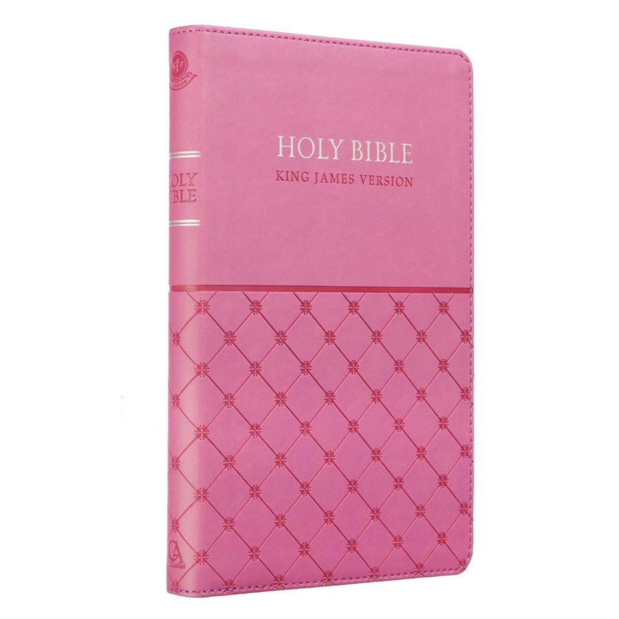 Personalized Bible Custom Text Your Name KJV Gift Edition Pink Faux Leather King James Version