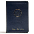 Load image into Gallery viewer, Personalized CSB Military Bible Navy Blue LeatherTouch

