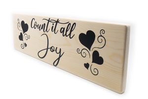 Count It All Joy Wood Decor