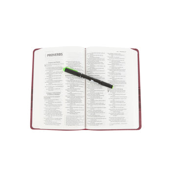 Personalized NIV Value Thinline Bible with Cross Burgundy Leathersoft New International Version