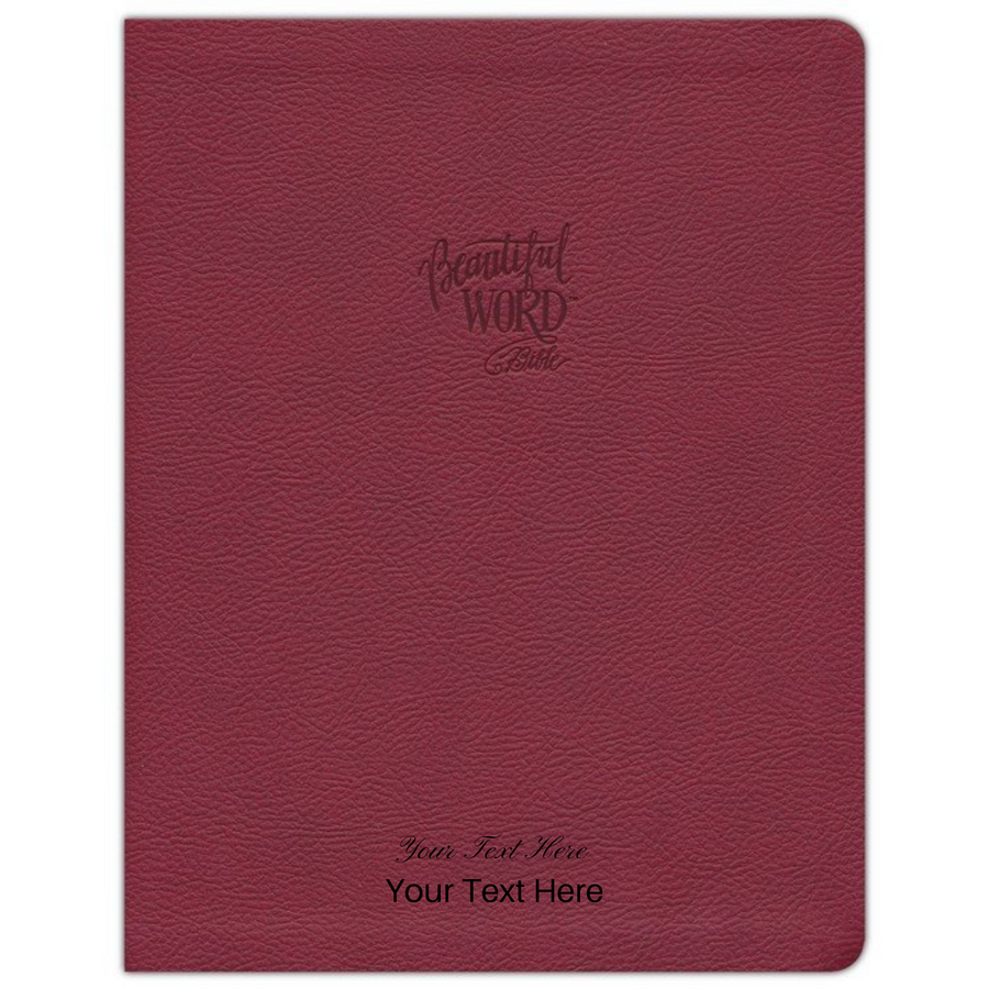 Personalized KJV Beautiful Word Bible Leathersoft Burgundy