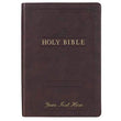 Load image into Gallery viewer, Personalized KJV Holy Bible Giant Print Full-Size Bible Dark Brown Faux Leather Bible

