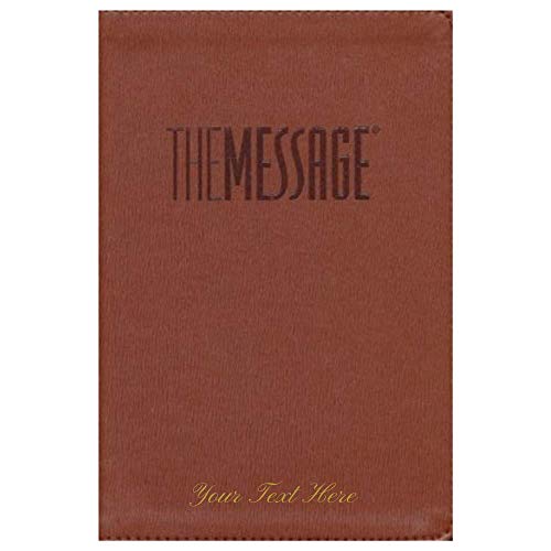 Personalized The Message Compact Bible Tan Leather-Look