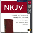Load image into Gallery viewer, Personalized NKJV Reference Bible Super Giant Print Leathersoft Brown Thumb Indexed
