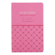 Load image into Gallery viewer, Personalized Bible Custom Text Your Name KJV Gift Edition Pink Faux Leather King James Version
