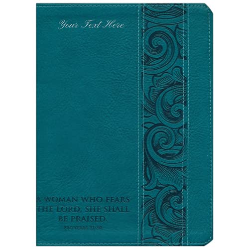 Personalized NKJV Holman Study Bible LeatherTouch Turquoise Mother's Edition