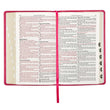 Load image into Gallery viewer, Personalized KJV Pink Faux Leather Deluxe Gift Bible Thumb Indexed King James Version
