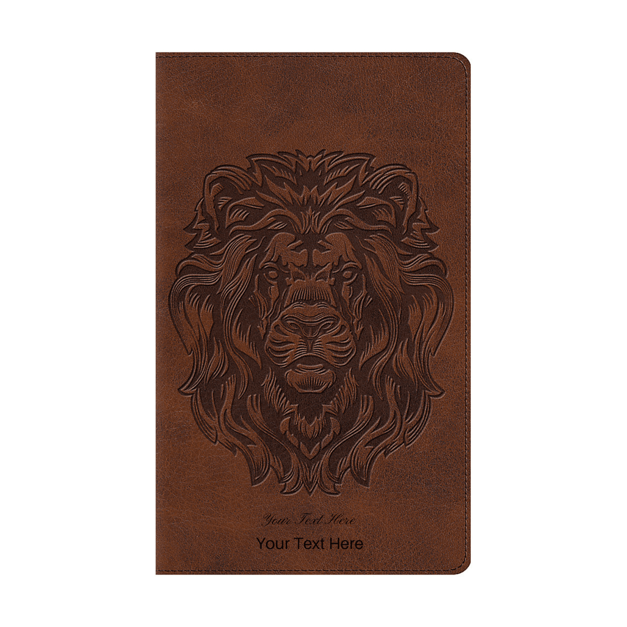 Personalized Custom Text Your Name ESV Thinline Holy Bible TruTone Royal Lion Brown English Standard Version