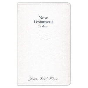 Personalized KJV Baby's New Testament White Imitation Leather