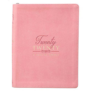 Year of Grace Peach Faux Leather Large Zippered Planner for 2020