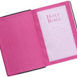 Load image into Gallery viewer, Personalized KJV Holy Bible Super Giant Print Bible Grey/Pink Faux Leather Bible w/Ribbon Marker
