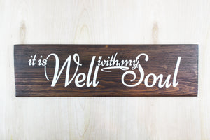 It Is Well with My Soul Wood Decor