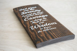 Serenity Prayer Wood Decor